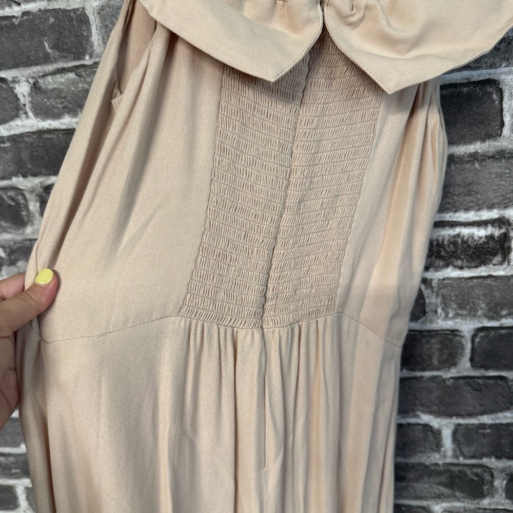 REFORMATION Redford Dress in Champagne maxi gown leg slit - Picture 14 of 14